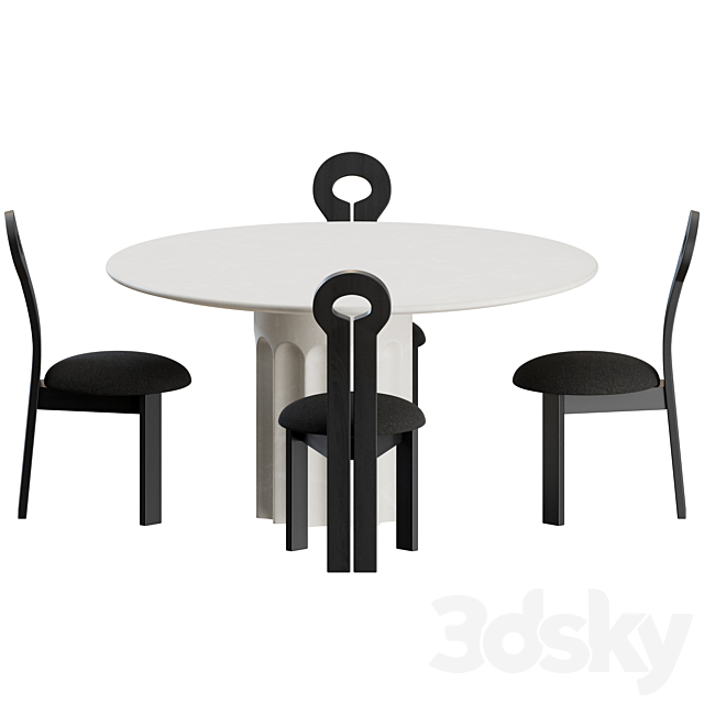 Dining Set 01 by Lulu and Georgia 3DSMax File - thumbnail 5