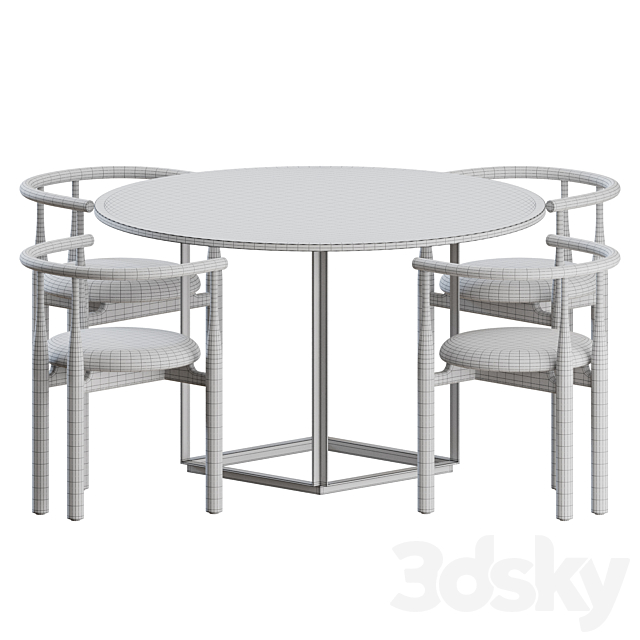 Dining Set 01 by New Works 3DSMax File - thumbnail 3