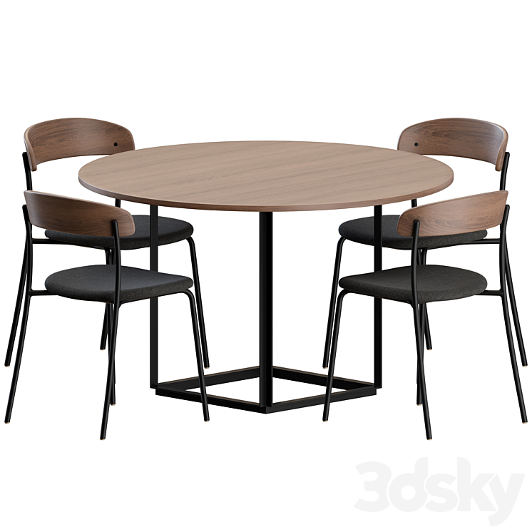 Dining Set 02 by New Works 3DS Max Model - thumbnail 1