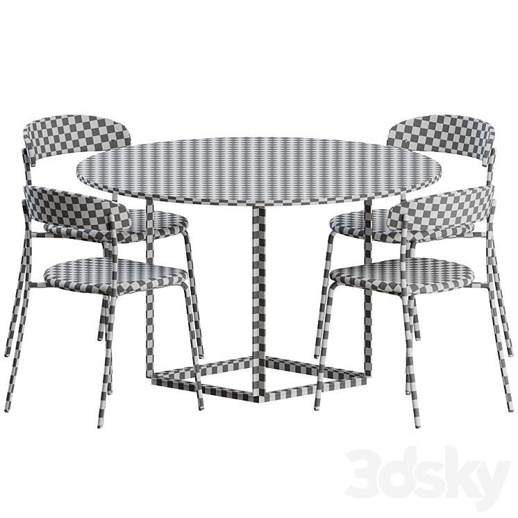 Dining Set 02 by New Works 3DS Max Model - thumbnail 2