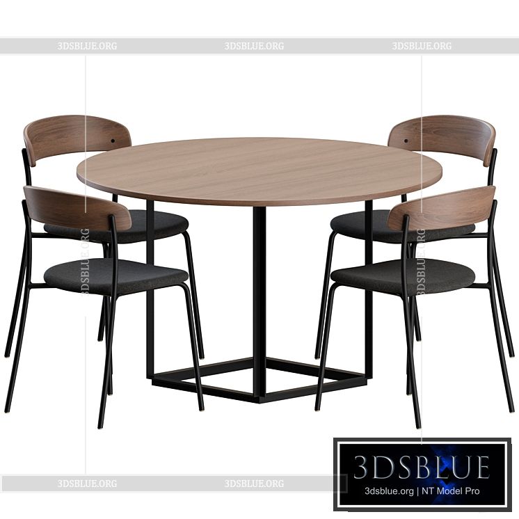 Dining Set 02 by New Works 3DS Max - thumbnail 3