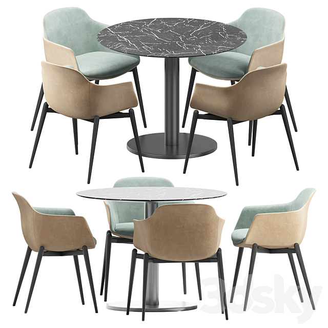 Dining set 1 3DSMax File - thumbnail 1