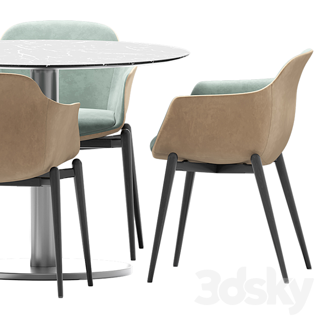 Dining set 1 3DSMax File - thumbnail 4