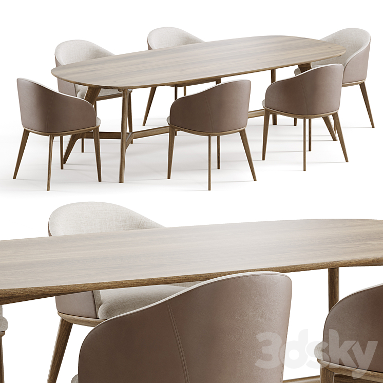 Dining set 1 by CoshLiving Kett 3DS Max Model - thumbnail 1