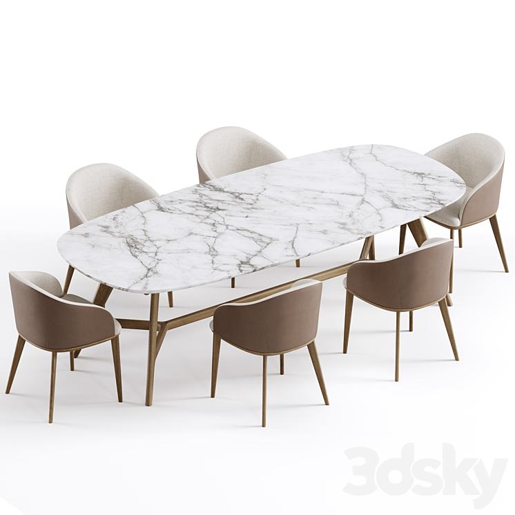 Dining set 1 by CoshLiving Kett 3DS Max Model - thumbnail 2