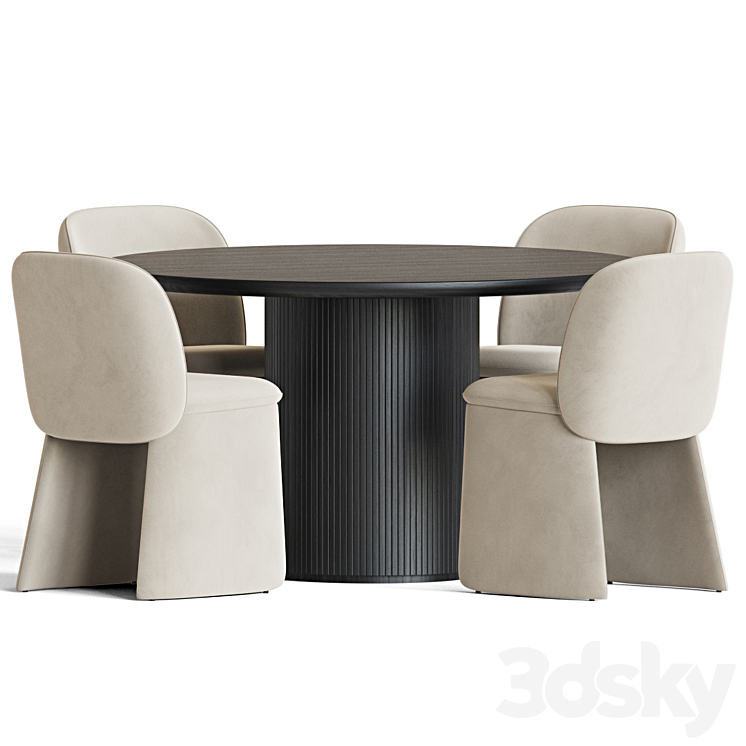 Dining Set 101 3DS Max - thumbnail 2