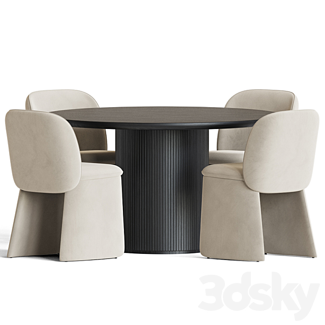 Dining Set 101 3DSMax File - thumbnail 2