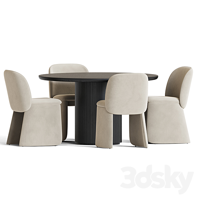 Dining Set 101 3DSMax File - thumbnail 3