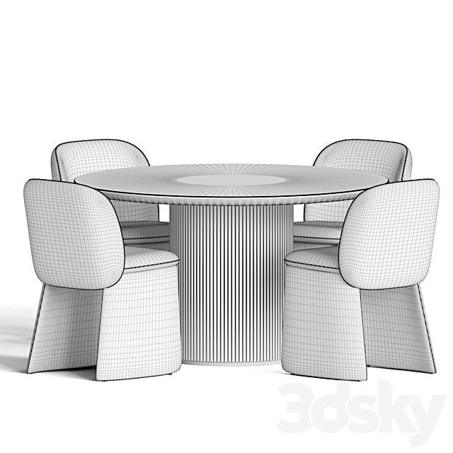 Dining Set 101 3DSMax File - thumbnail 5