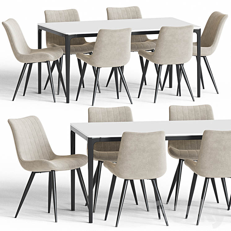 Dining Set 108 3DS Max - thumbnail 1