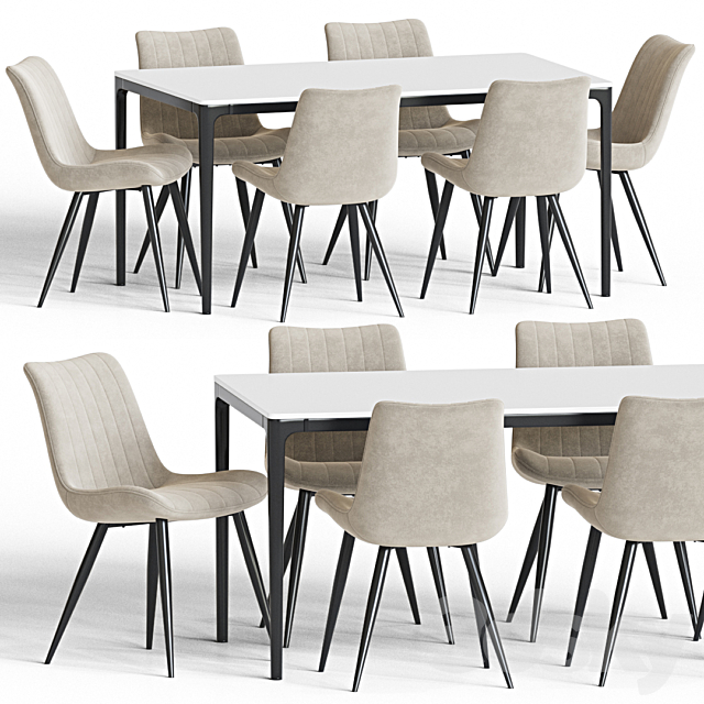 Dining Set 108 3DSMax File - thumbnail 1