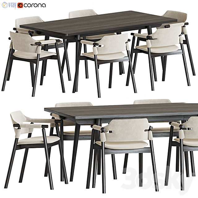 Dining Set 119 3DSMax File - thumbnail 1