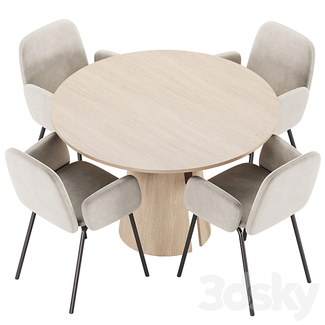 Dining Set 13 3DSMax File - thumbnail 3