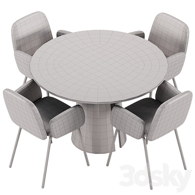 Dining Set 13 3DSMax File - thumbnail 4