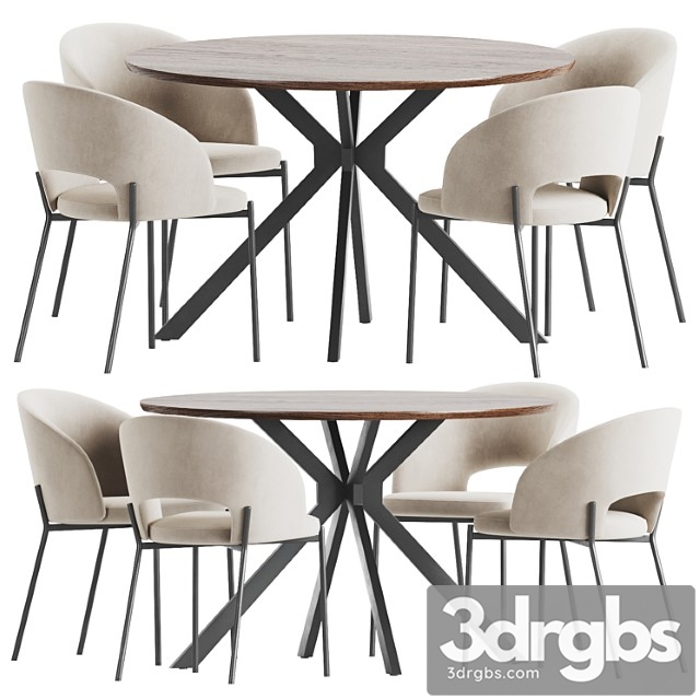 Dining Set 14 1 3dsmax Download - thumbnail 1