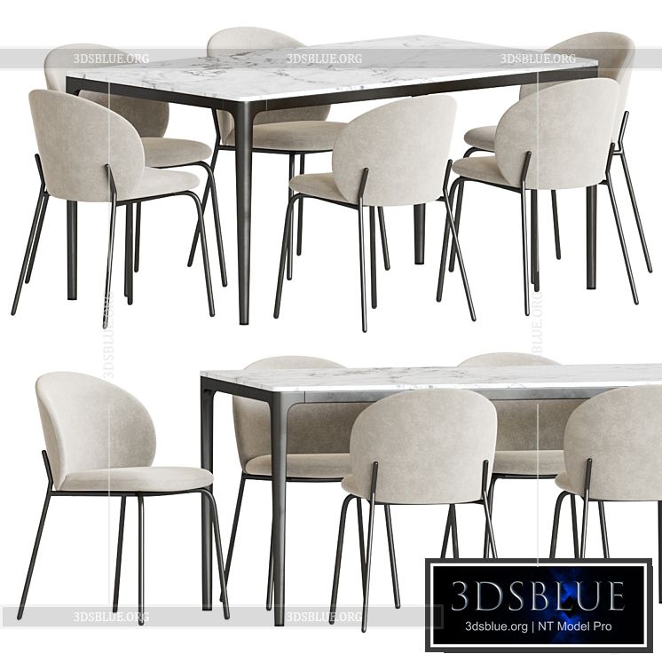 Dining Set 168 3DS Max - thumbnail 3