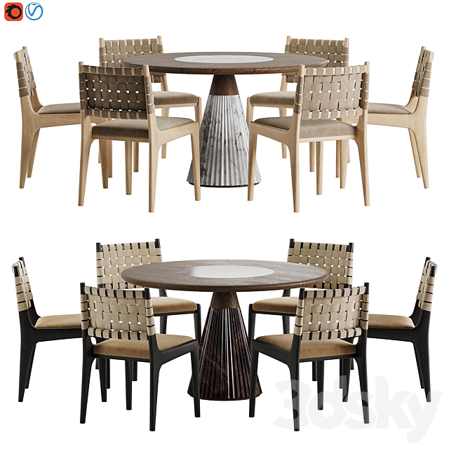 Dining set 176 3ds Max - thumbnail 1