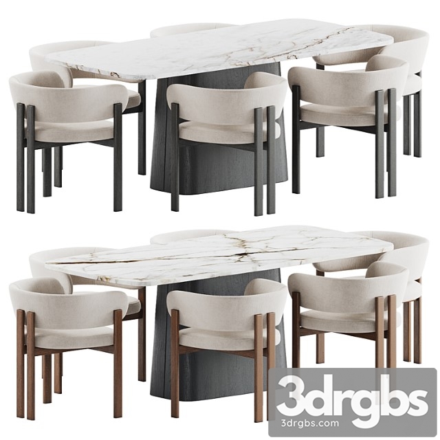 Dining Set 18 3dsmax Download - thumbnail 1