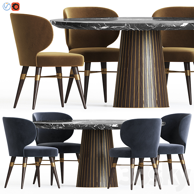 Dining Set 18 3DSMax File - thumbnail 1