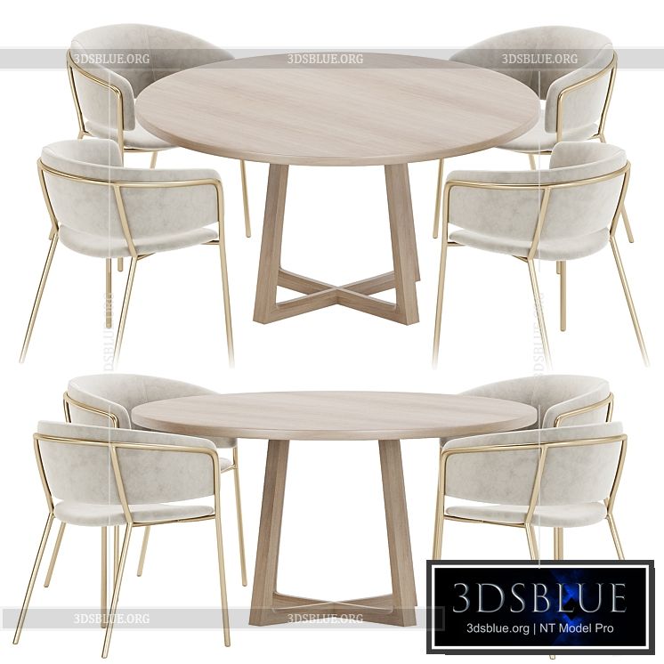 Dining set 19 3DS Max - thumbnail 3