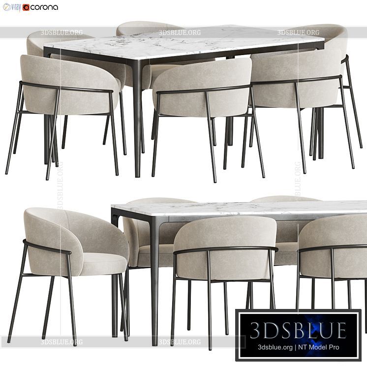 Dining Set 194 3DS Max - thumbnail 3