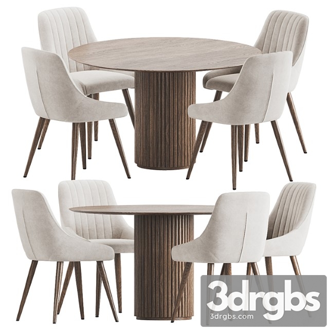 Dining Set 202 1 3dsmax Download - thumbnail 1