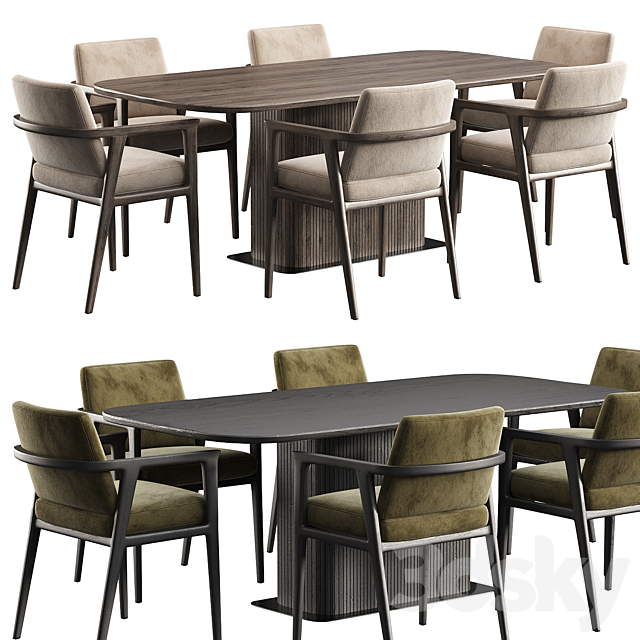 Dining set 23 3ds Max - thumbnail 1