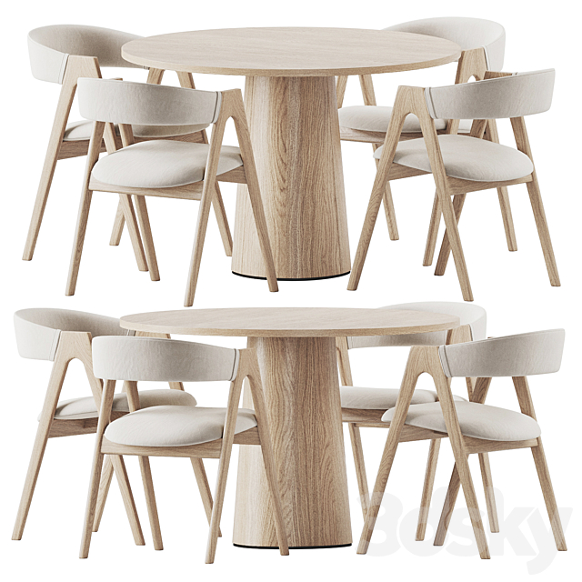 Dining Set 237 3ds Max - thumbnail 2