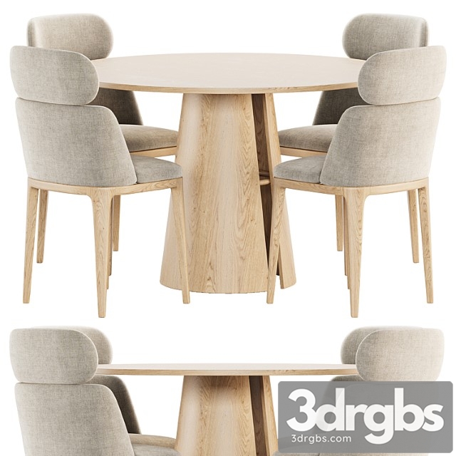 Dining Set 25 4 3dsmax Download - thumbnail 1