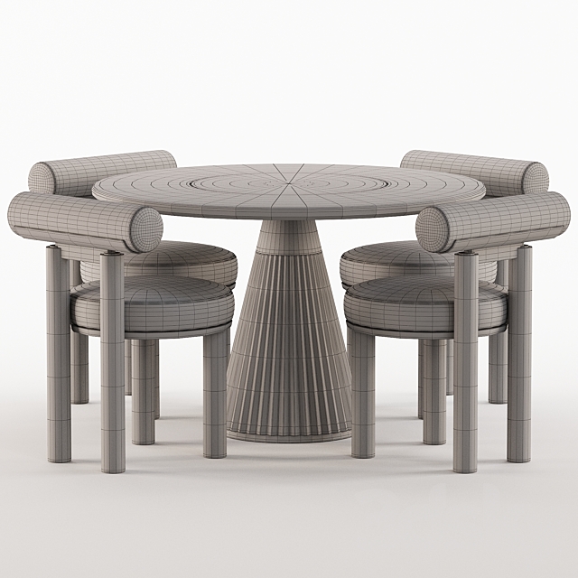 Dining Set 26 3DSMax File - thumbnail 3