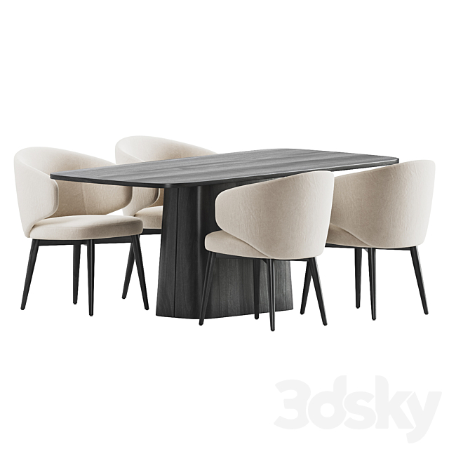 Dining Set 31 3DS Max Model - thumbnail 2