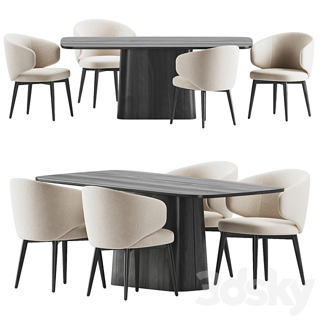 Dining Set 31 3DS Max Model - thumbnail 5