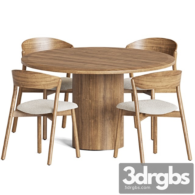 Dining set 37 2 3dsmax Download - thumbnail 1