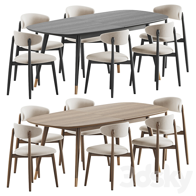 Dining Set 39 3ds Max - thumbnail 1