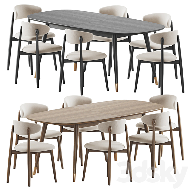 Dining Set 39 3ds Max - thumbnail 2