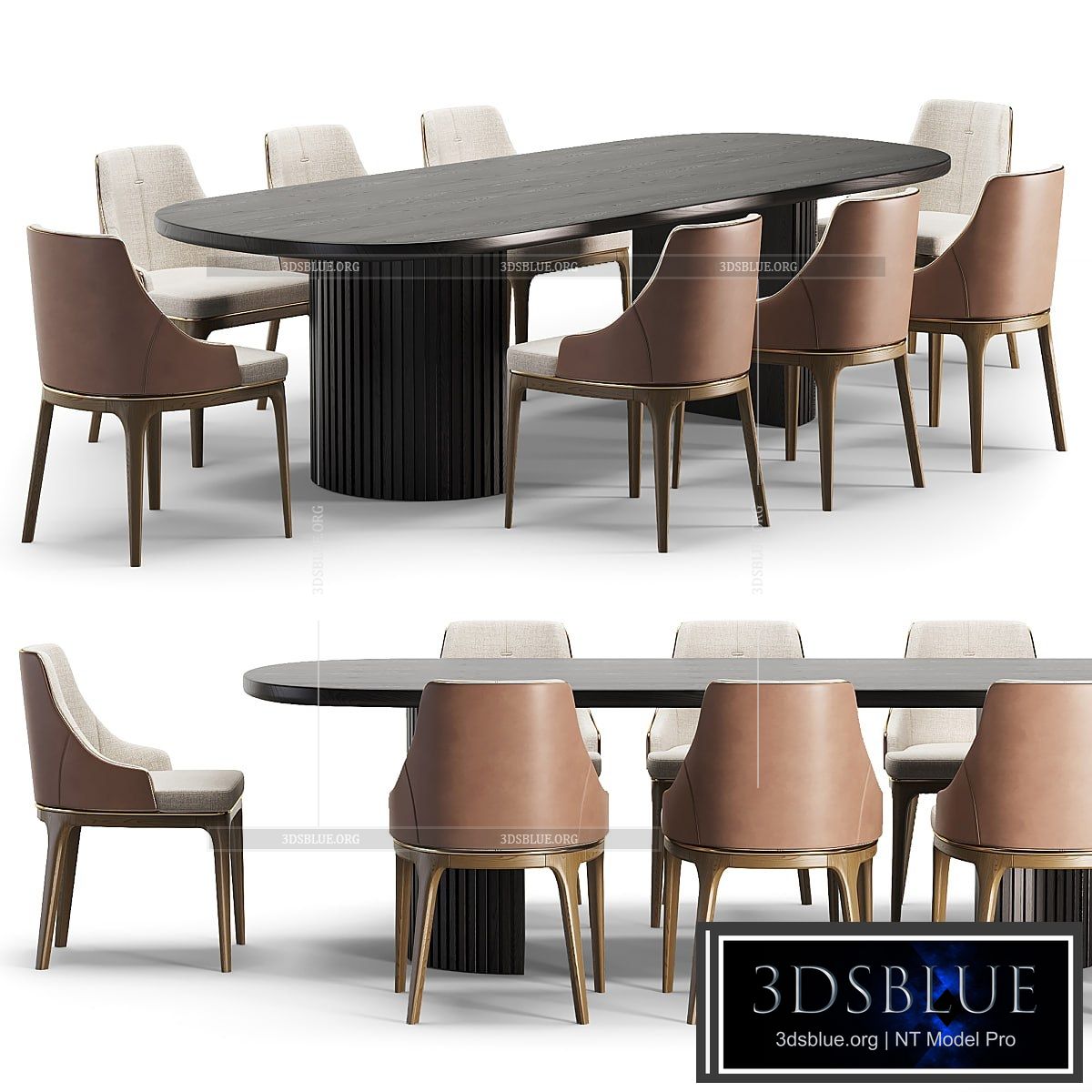 dining set 3DS Max - thumbnail 3