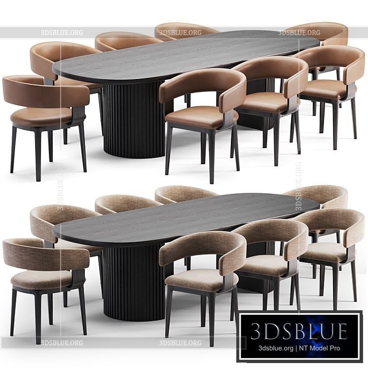 Dining Set 3DS Max - thumbnail 3