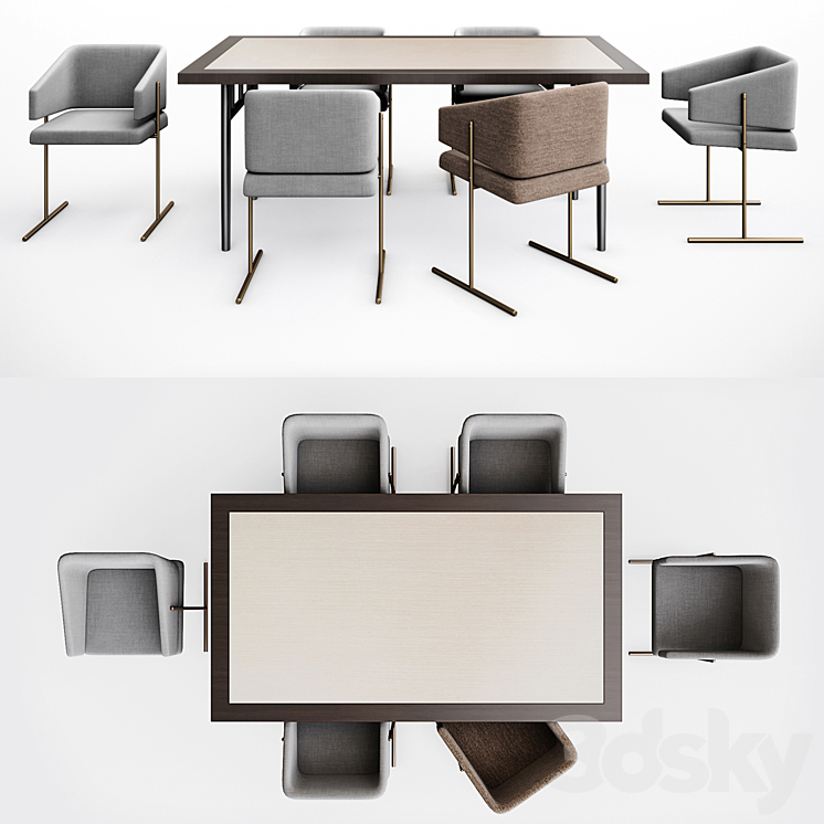 Dining set 3DS Max - thumbnail 1