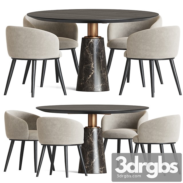 Dining Set 3dsmax Download - thumbnail 1