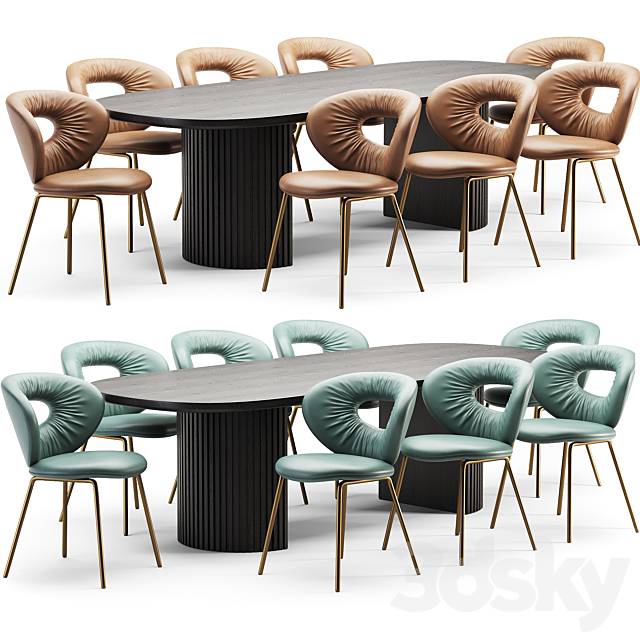 Dining Set 3DSMax File - thumbnail 1