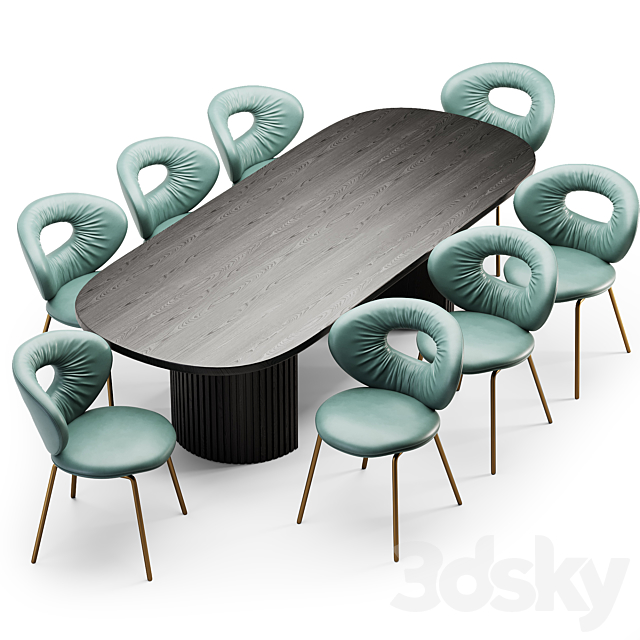 Dining Set 3DSMax File - thumbnail 2