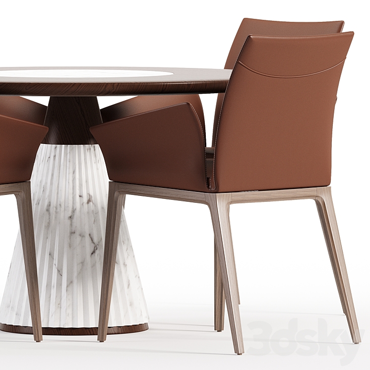 Dining Set 4 3DS Max - thumbnail 2