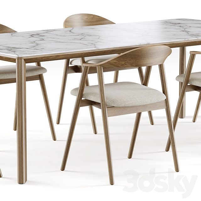 Dining set 4 by CoshLiving Kett 3DSMax File - thumbnail 2