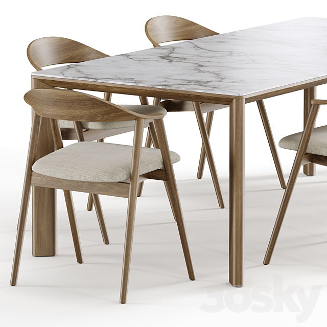 Dining set 4 by CoshLiving Kett 3DSMax File - thumbnail 4