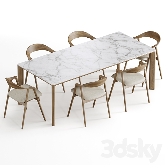 Dining set 4 by CoshLiving Kett 3DSMax File - thumbnail 5