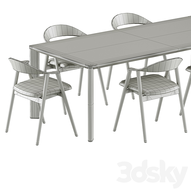 Dining set 4 by CoshLiving Kett 3DSMax File - thumbnail 6