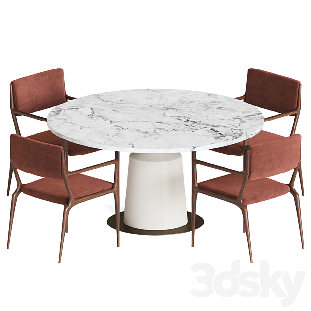 Dining Set 40 3DSMax File - thumbnail 2