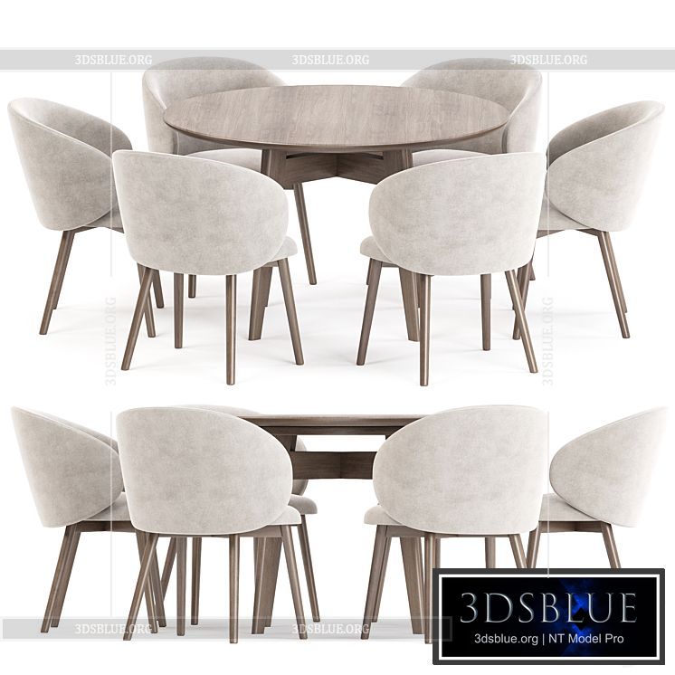 dining set 45 3DS Max - thumbnail 3