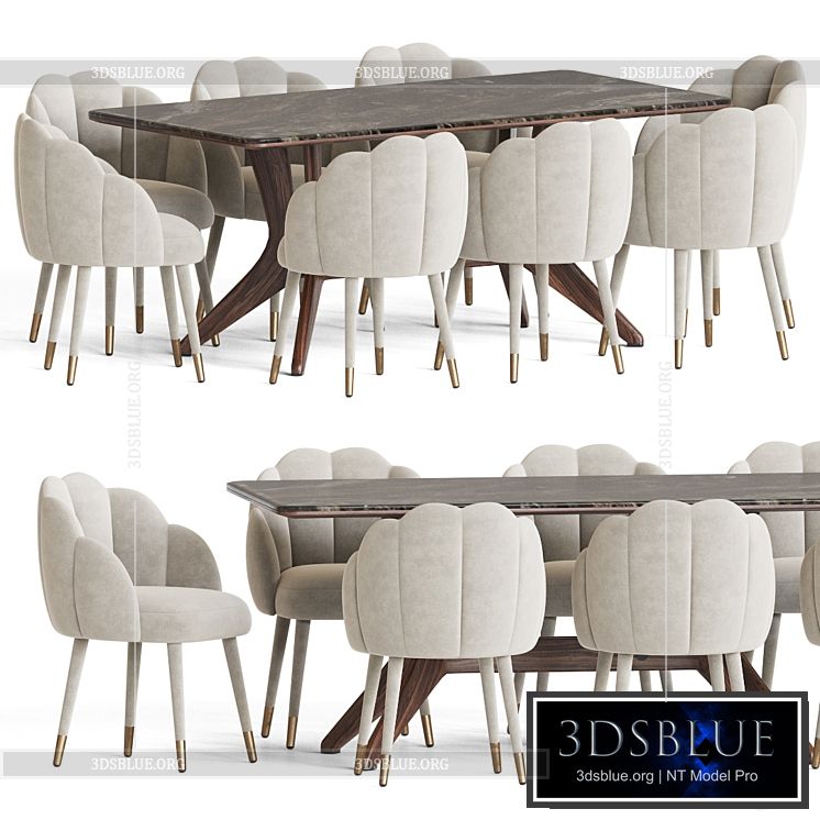 Dining Set 47 3DS Max - thumbnail 3