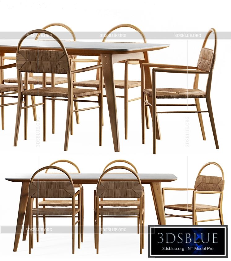 Dining set 5 3DS Max - thumbnail 3